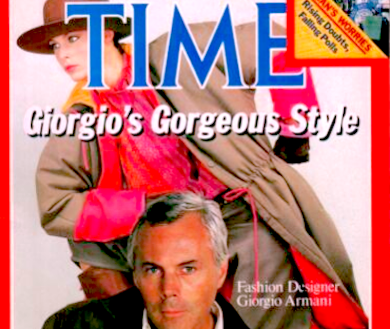 Un impero nel mondo della moda: Giorgio Armani sulla copertina di Time